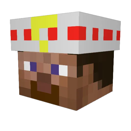 fthr Minecraft avatar head, 3D render