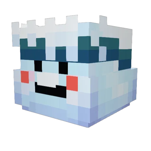 fu8l Minecraft avatar head, 3D render