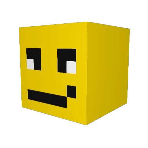 fu_yay Minecraft avatar head, 3D render