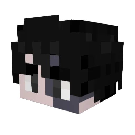 fuchi_sunao Minecraft avatar head, 3D render