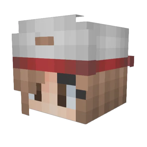 fudd10 Minecraft avatar head, 3D render