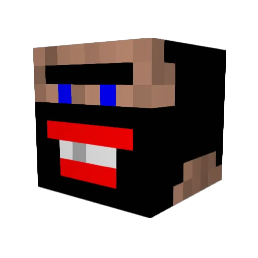 fudgem Minecraft avatar head, 3D render