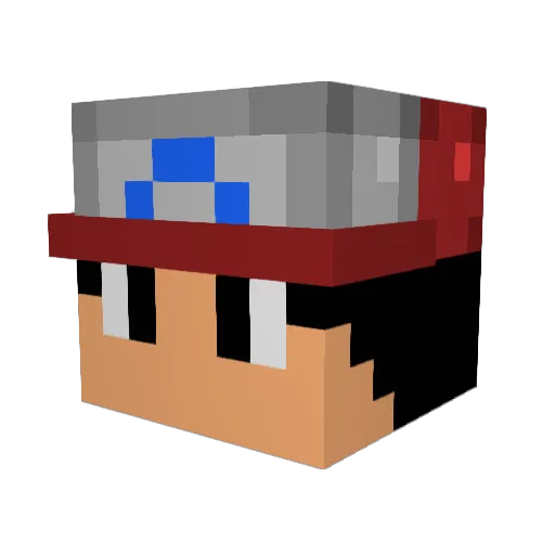 fuecki Minecraft avatar head, 3D render