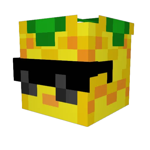 fuefuefue Minecraft avatar head, 3D render