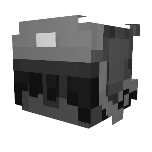 fuestik Minecraft avatar head, 3D render