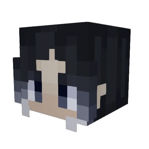 fuflovesaku Minecraft avatar head, 3D render