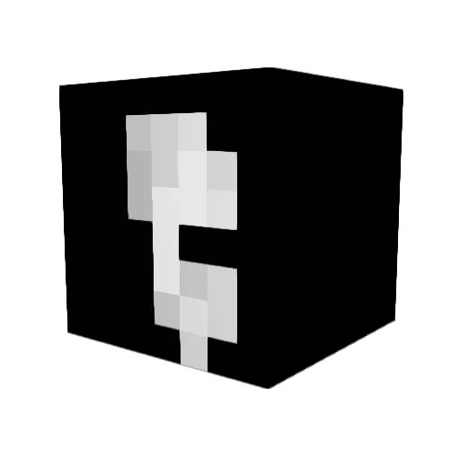 fufol Minecraft avatar head, 3D render