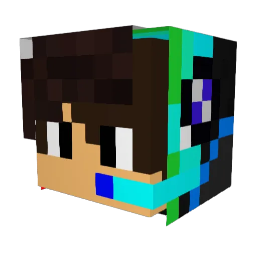 fufu2544 Minecraft avatar head, 3D render