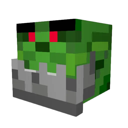 fufuhugs Minecraft avatar head, 3D render