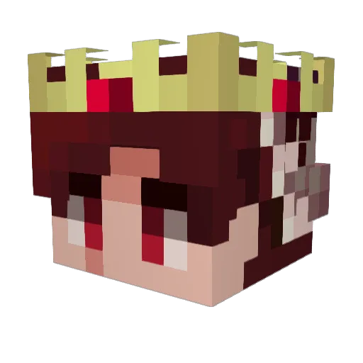 fufupewpewtwin Minecraft avatar head, 3D render