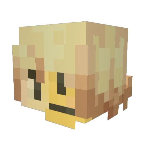fugodore Minecraft avatar head, 3D render