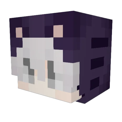 fuhm Minecraft avatar head, 3D render