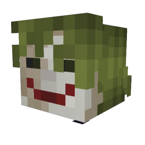 fuhnando Minecraft avatar head, 3D render