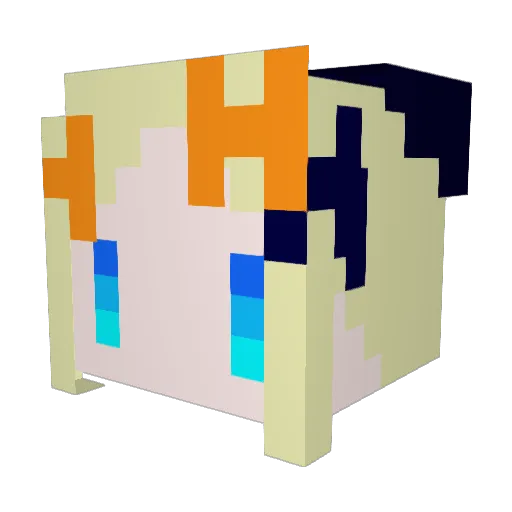 fui10195 Minecraft avatar head, 3D render