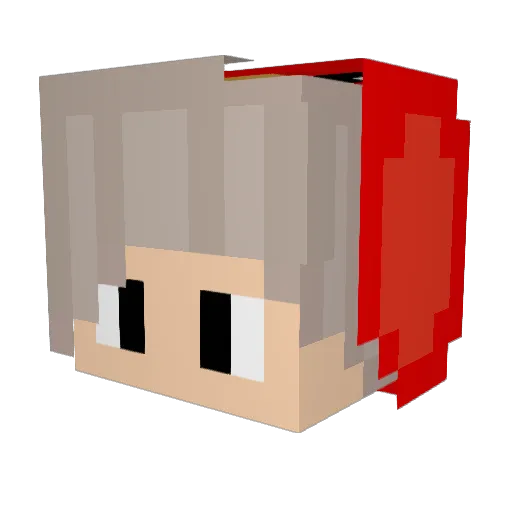 fuiix Minecraft avatar head, 3D render