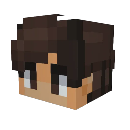 fuji2488 Minecraft avatar head, 3D render
