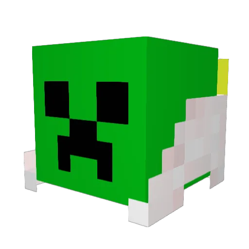 fujiicyan Minecraft avatar head, 3D render