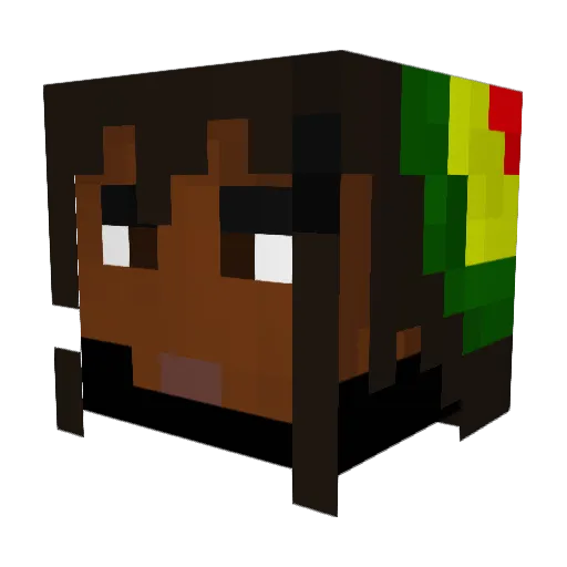 fujijama Minecraft avatar head, 3D render