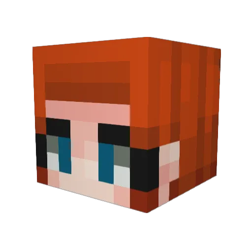 fujiko1992 Minecraft avatar head, 3D render