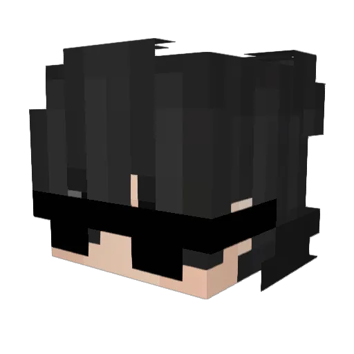 fujikouga Minecraft avatar head, 3D render
