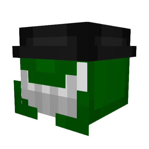 fujimizombi Minecraft avatar head, 3D render