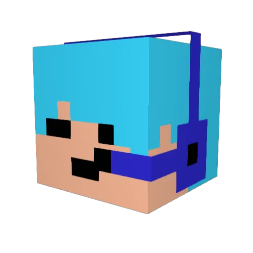 fujisankyougo Minecraft avatar head, 3D render