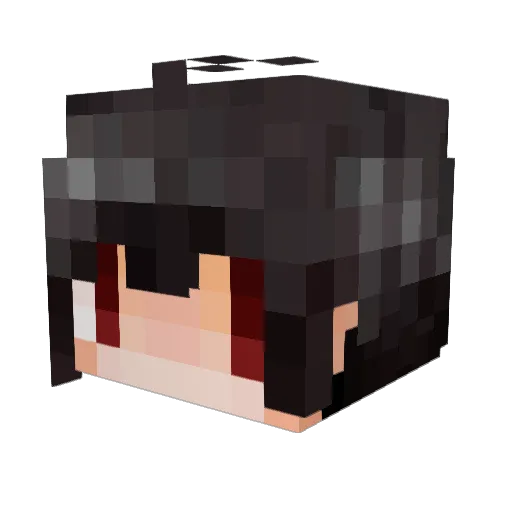 fujitsubo Minecraft avatar head, 3D render