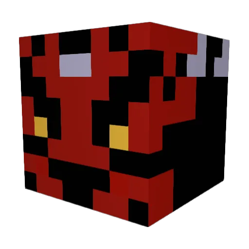 fujje Minecraft avatar head, 3D render