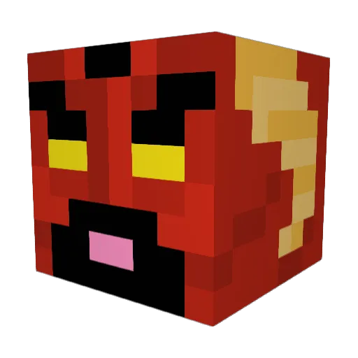 fukjocke Minecraft avatar head, 3D render