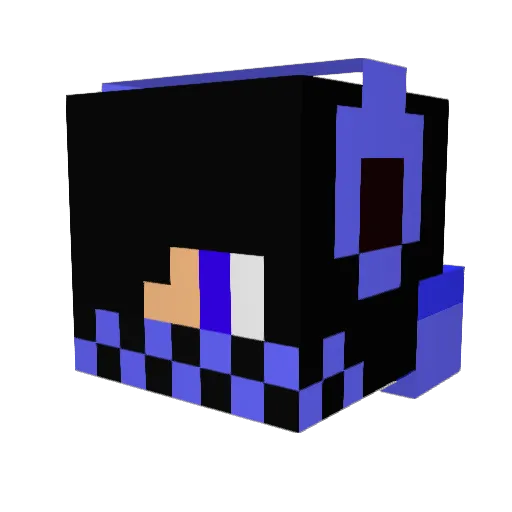 fukumoti Minecraft avatar head, 3D render