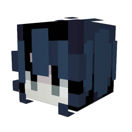 fukunaaa Minecraft avatar head, 3D render