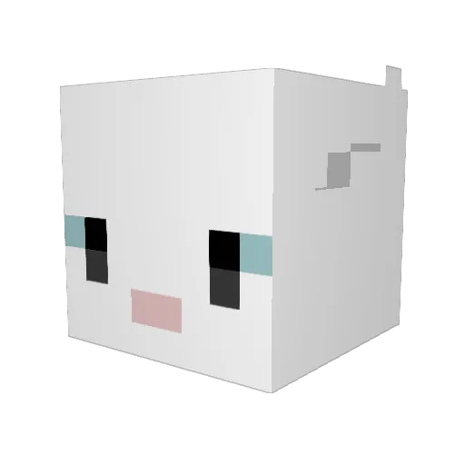 fukurouman Minecraft avatar head, 3D render
