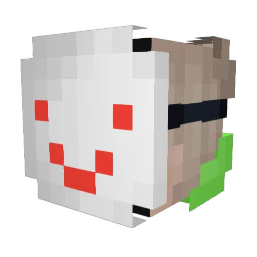 fulano_beltrano Minecraft avatar head, 3D render