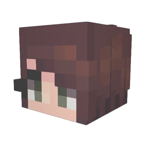 fulcrxm Minecraft avatar head, 3D render