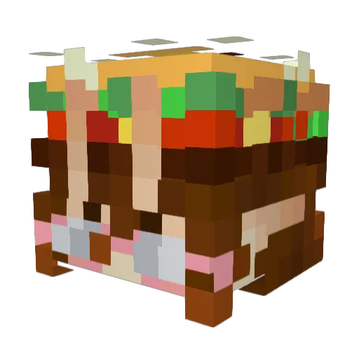 fulldisclosure Minecraft avatar head, 3D render