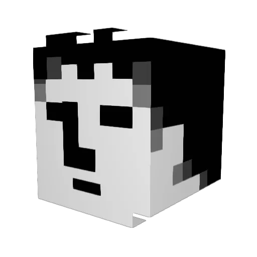 fulldr34d Minecraft avatar head, 3D render