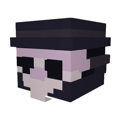 fullibin Minecraft avatar head, 3D render