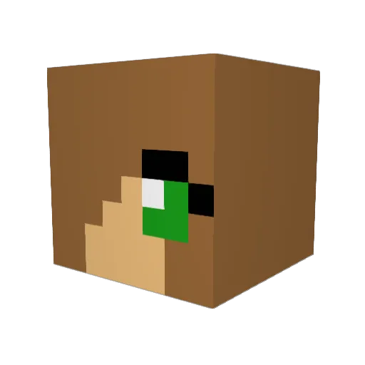 fullmetalknee Minecraft avatar head, 3D render