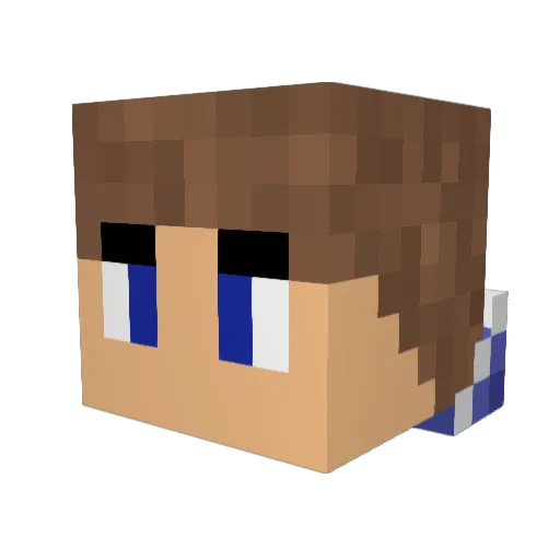 fulloo Minecraft avatar head, 3D render