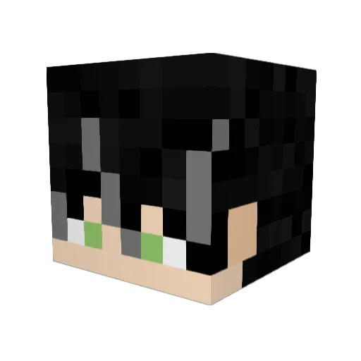 fumapo Minecraft avatar head, 3D render
