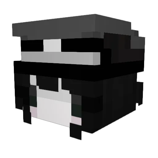 fumikko Minecraft avatar head, 3D render