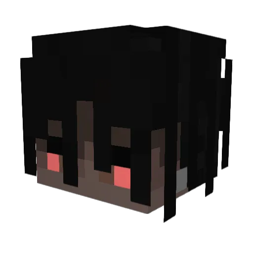 fumoblones Minecraft avatar head, 3D render