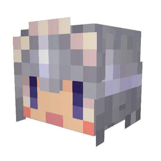 fumofunny Minecraft avatar head, 3D render