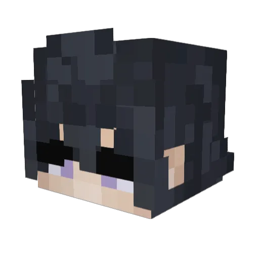 fumuke Minecraft avatar head, 3D render