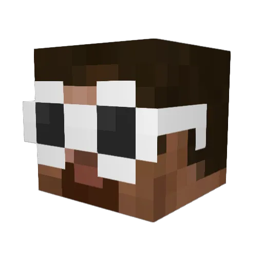 fumylol Minecraft avatar head, 3D render
