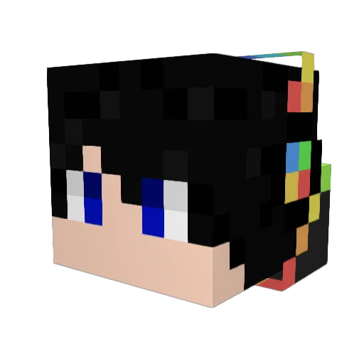fun2k17 Minecraft avatar head, 3D render