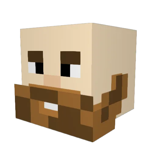 funTastic_ Minecraft avatar head, 3D render