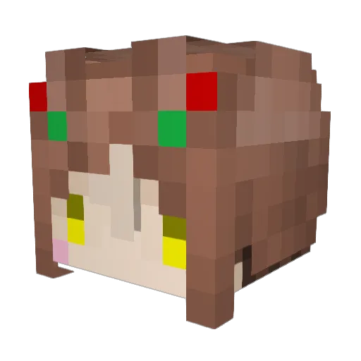 funa_kasu_ Minecraft avatar head, 3D render