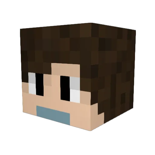 funakazu Minecraft avatar head, 3D render