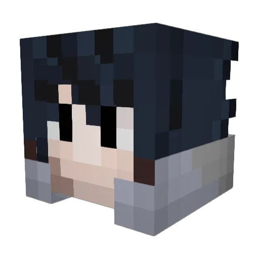 funario_ Minecraft avatar head, 3D render